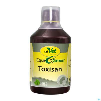 Sie sehen eine Packung Veterinaerprodukte Cdvet Equigreen Toxisan 500ml, Produktbild: 01 Veterinaerprodukte Cdvet Equigreen Toxisan 500ml, A-Nr.: 4589337 - 01