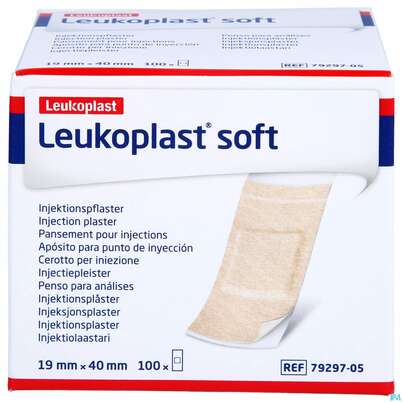 Injektionspflaster Leukoplast/soft 19x40mm 7929705 100st, A-Nr.: 4803859 - 01