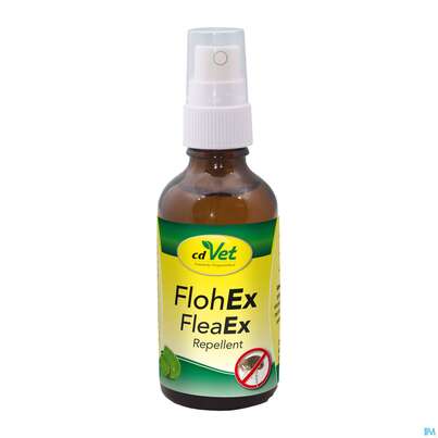 Sie sehen eine Packung Veterinaerprodukte Flohex Spray 50ml, Produktbild: 01 Veterinaerprodukte Flohex Spray 50ml, A-Nr.: 4743778 - 01