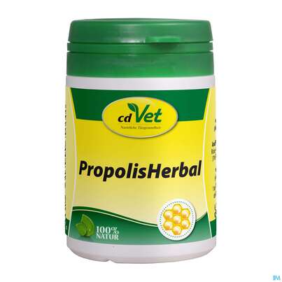 Sie sehen eine Packung Veterinaerprodukte Propolisherbal 45g, Produktbild: 01 Veterinaerprodukte Propolisherbal 45g, A-Nr.: 4631418 - 01