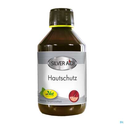 Sie sehen eine Packung Veterinaerprodukte Silveraid Hautschutz 250ml, Produktbild: 01 Veterinaerprodukte Silveraid Hautschutz 250ml, A-Nr.: 4751909 - 01