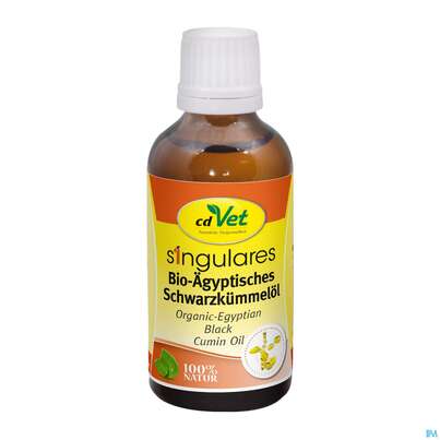 Sie sehen eine Packung Veterinaerprodukte Singulares/bio-aegy. Schwarzkuemmel Oel 50ml, Produktbild: 01 Veterinaerprodukte Singulares/bio-aegy. Schwarzkuemmel Oel 50ml, A-Nr.: 4778966 - 01