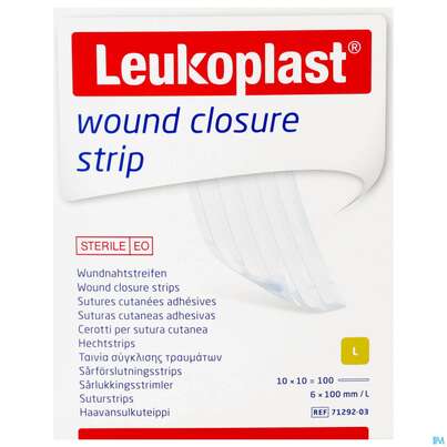 Wundverband Wundnahtstreifen/steril Leukoplast/weiss Closure Strip 6x100mm 100st, A-Nr.: 3258762 - 01