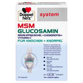 Doppelherz system MSM GLUCOSAMIN - GRÜNLIPPMUSCHEL + CHONDROITIN + VITAMIN C, A-Nr.: 5679410 - 01