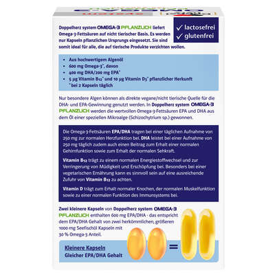 Doppelherz system OMEGA-3 PFLANZLICH Herzfunktion + Immunsystem, A-Nr.: 5677061 - 02
