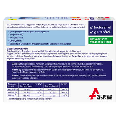 Sie sehen eine Packung Doppelherz system MAGNESIUM 400 CITRAT Trinkgranulat, Produktbild: 04 Doppelherz system MAGNESIUM 400 CITRAT Trinkgranulat, A-Nr.: 4137173 - 04