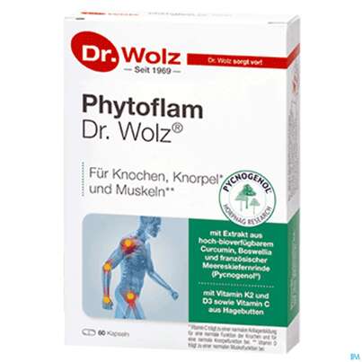 Sie sehen eine Packung Dr.wolz Phytoflam Kapseln 60655 60st, Produktbild: 02 Dr.wolz Phytoflam Kapseln 60655 60st, A-Nr.: 5862574 - 02