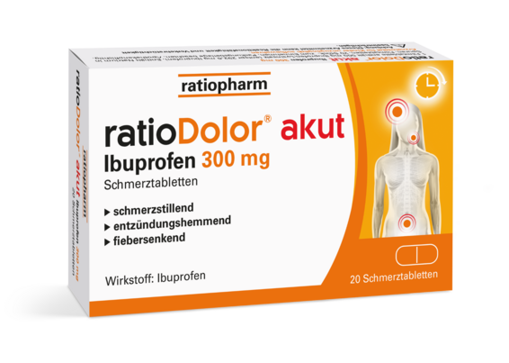 ratioDolor® akut Ibuprofen 300 mg Filmtabletten, A-Nr.: 5536113 - 01