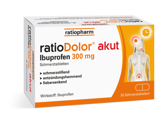 ratioDolor® akut Ibuprofen 300 mg Filmtabletten, A-Nr.: 5536136 - 01