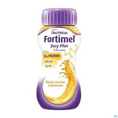 Fortimel/jucy Plus Fluessig 200ml Mango Ananas 4st, A-Nr.: 5808540 - 01
