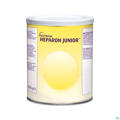 Sie sehen eine Packung Heparon Pulver 400g Junior Ds 6st, Produktbild: 01 Heparon Pulver 400g Junior Ds 6st, A-Nr.: 3668827 - 01