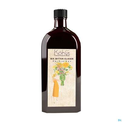 Sie sehen eine Packung Koehle Elixier Paracelsus Bix Bitter 500ml, Produktbild: 01 Koehle Elixier Paracelsus Bix Bitter 500ml, A-Nr.: 3876218 - 01