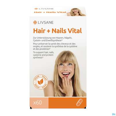 Sie sehen eine Packung Livsane Haare +naegel Vital 60st, Produktbild: 01 Livsane Haare +naegel Vital 60st, A-Nr.: 5741480 - 01