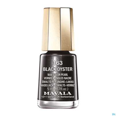 Sie sehen eine Packung Mavala Nagellacke 163 Black Oyster 5ml, Produktbild: 01 Mavala Nagellacke 163 Black Oyster 5ml, A-Nr.: 3833717 - 01