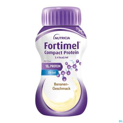 Fortimel/compact/protein 125ml Vitalflasche Banane 24st, A-Nr.: 3948722 - 01