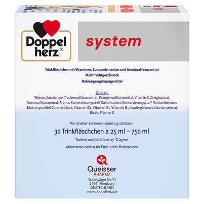 Sie sehen eine Packung Doppelherz system IMMUN + ARONIA - UNTERSTÜTZUNG DER ABWEHR, Produktbild: 03 Doppelherz system IMMUN + ARONIA - UNTERSTÜTZUNG DER ABWEHR, A-Nr.: 5678014 - 03