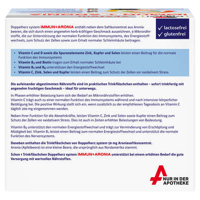 Sie sehen eine Packung Doppelherz system IMMUN + ARONIA - UNTERSTÜTZUNG DER ABWEHR, Produktbild: 04 Doppelherz system IMMUN + ARONIA - UNTERSTÜTZUNG DER ABWEHR, A-Nr.: 5678014 - 04