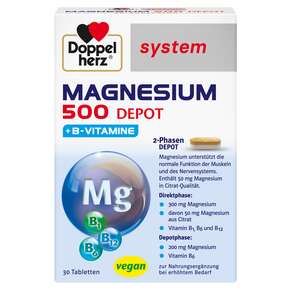 Doppelherz system Magnesium 500 Depot + B-Vitamine, A-Nr.: 5678072 - 01