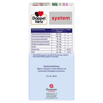 Sie sehen eine Packung Doppelherz system LEBER EXTRA, Produktbild: 02 Doppelherz system LEBER EXTRA, A-Nr.: 5896490 - 02