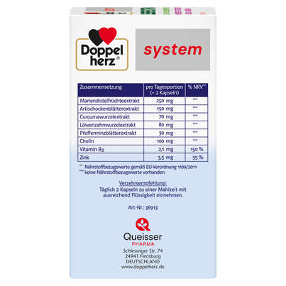 Sie sehen eine Packung Doppelherz system LEBER EXTRA, Produktbild: 02 Doppelherz system LEBER EXTRA, A-Nr.: 5896484 - 02