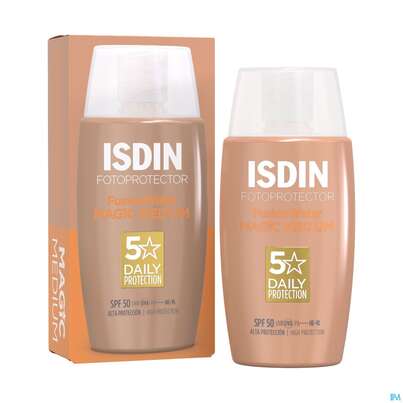 Sie sehen eine Packung Sonnenprodukte Isdin/fotoprotection Fusion Water Color Med Lsf 50 50ml, Produktbild: 12 Sonnenprodukte Isdin/fotoprotection Fusion Water Color Med Lsf 50 50ml, A-Nr.: 5570280 - 12