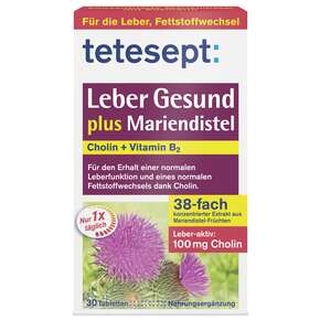 tetesept Leber Gesund Mariendistel 30 Tabl., A-Nr.: 5075089 - 01
