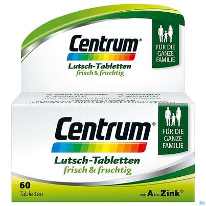 Sie sehen eine Packung Centrum Lutschtabl Frisch +fruchtig 60st, Produktbild: 03 Centrum Lutschtabl Frisch +fruchtig 60st, A-Nr.: 4084198 - 03