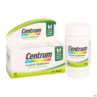 Sie sehen eine Packung Centrum Lutschtabl Frisch +fruchtig 60st, Produktbild: 07 Centrum Lutschtabl Frisch +fruchtig 60st, A-Nr.: 4084198 - 07