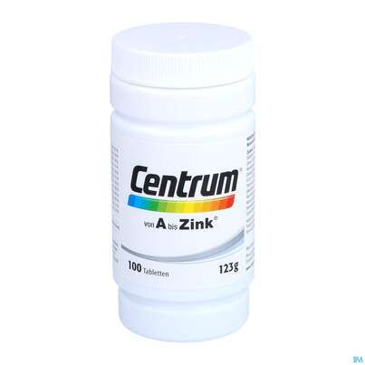 Sie sehen eine Packung Centrum Tabl A-zink 100st, Produktbild: 08 Centrum Tabl A-zink 100st, A-Nr.: 4555456 - 08