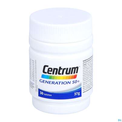 Sie sehen eine Packung Centrum Tabl Generation 50+ 30st, Produktbild: 06 Centrum Tabl Generation 50+ 30st, A-Nr.: 4555462 - 06