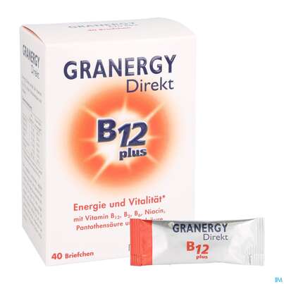 Sie sehen eine Packung Dr.grandel Granergy Direkt B12 Plus Briefchen Nr 3294 40st, Produktbild: 05 Dr.grandel Granergy Direkt B12 Plus Briefchen Nr 3294 40st, A-Nr.: 4257888 - 05