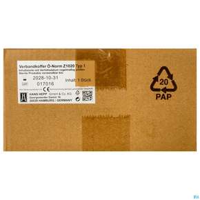 Erste Hilfe Verbandkasten Porod Oenorm Z1020 Typ 1 1st, A-Nr.: 1861017 - 01