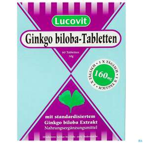 Ginkgo Biloba Lucovit Tabl 160mg 60st, A-Nr.: 3242962 - 01