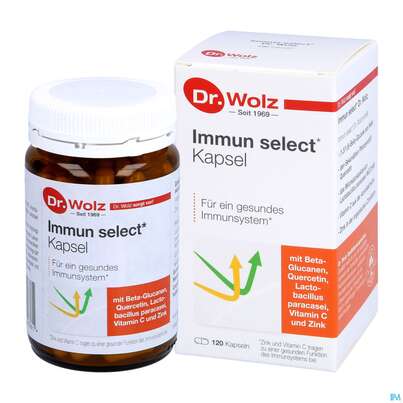 Sie sehen eine Packung Immun Select Kapseln Dr.wolz Nr.60 120st, Produktbild: 04 Immun Select Kapseln Dr.wolz Nr.60 120st, A-Nr.: 5372321 - 04
