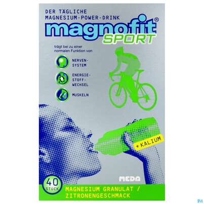 Sie sehen eine Packung Magnofit Sport Granulat Btl 40st, Produktbild: 01 Magnofit Sport Granulat Btl 40st, A-Nr.: 3444737 - 01