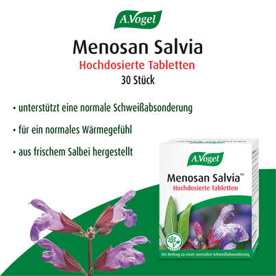 Sie sehen eine Packung A.Vogel Menosan Salvia, Produktbild: 02 A.Vogel Menosan Salvia, A-Nr.: 4296256 - 02