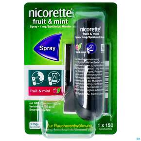 Nicorette Spray 1mg/spruehstoss Z.anw.i.d.mundhoehle lösung Fruit &amp;amp; Mint Nfc 1st, A-Nr.: 5510266 - 01
