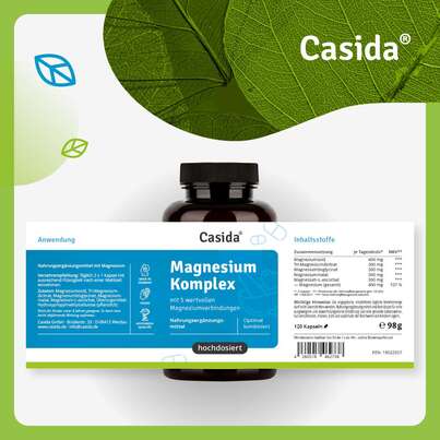 Sie sehen eine Packung Magnesium-Komplex hochdosiert, Produktbild: 07 Magnesium-Komplex hochdosiert, A-Nr.: 5927055 - 07