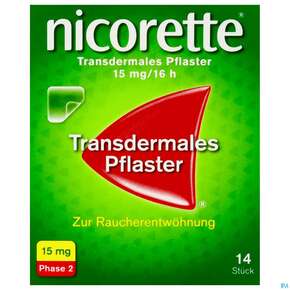 Nicorette Transdermales Pflaster 15mg/16h 14st, A-Nr.: 3537433 - 01