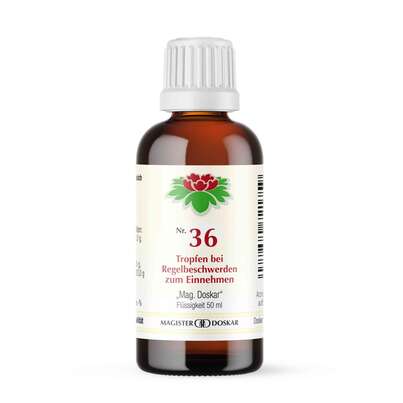 Sie sehen eine Packung Magister Doskar Nr. 36 Tropfen bei Regelbeschwerden zum Einnehmen, Produktbild: 02 Magister Doskar Nr. 36 Tropfen bei Regelbeschwerden zum Einnehmen, A-Nr.: 0721751 - 02