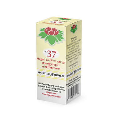 Sie sehen eine Packung Magister Doskar Nr. 37 Magen- und Verdauungsstörungstropfen zum Einnehmen, Produktbild: 03 Magister Doskar Nr. 37 Magen- und Verdauungsstörungstropfen zum Einnehmen, A-Nr.: 0721768 - 03