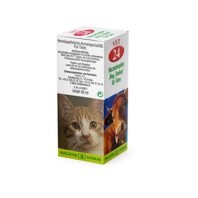 Sie sehen eine Packung Magister Doskar VET Nr. 24 Warzentropfen für Tiere, Produktbild: 02 Magister Doskar VET Nr. 24 Warzentropfen für Tiere, A-Nr.: 1299716 - 02