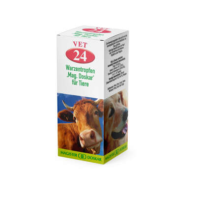 Sie sehen eine Packung Magister Doskar VET Nr. 24 Warzentropfen für Tiere, Produktbild: 05 Magister Doskar VET Nr. 24 Warzentropfen für Tiere, A-Nr.: 1299716 - 05