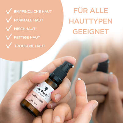 von Kinsky® Bio Augencreme Aloe Vera + Vitamin C + Hyaluron mit Koffein für wache Augen, A-Nr.: 5987376 - 04