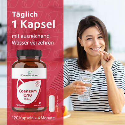 R(h)ein Nutrition Coenzym Q10 200 mg Kapseln vegan, A-Nr.: 5987152 - 04