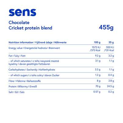 Sie sehen eine Packung SENS Proteinshake mit Grillenmehl – Schokolade, Produktbild: 03 SENS Proteinshake mit Grillenmehl – Schokolade, A-Nr.: 5948695 - 03