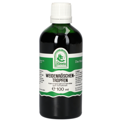 Sie sehen eine Packung WEIDENROESCHEN TROPFEN 100 ML, Produktbild: 01 WEIDENROESCHEN TROPFEN 100 ML, A-Nr.: 4377799 - 01