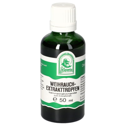 Sie sehen eine Packung WEIHRAUCHEXTRAKT TROPFEN 50 ML, Produktbild: 01 WEIHRAUCHEXTRAKT TROPFEN 50 ML, A-Nr.: 4485106 - 01