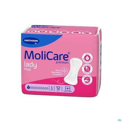 Sie sehen eine Packung Inkontinenz Molicare Premium/lady Pad Tropfen 1 P12 12st, Produktbild: 04 Inkontinenz Molicare Premium/lady Pad Tropfen 1 P12 12st, A-Nr.: 5933972 - 04