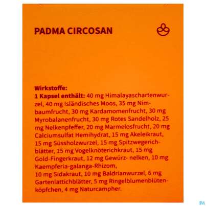 Sie sehen eine Packung Padma Circosan Kapseln 200st, Produktbild: 06 Padma Circosan Kapseln 200st, A-Nr.: 3780889 - 06